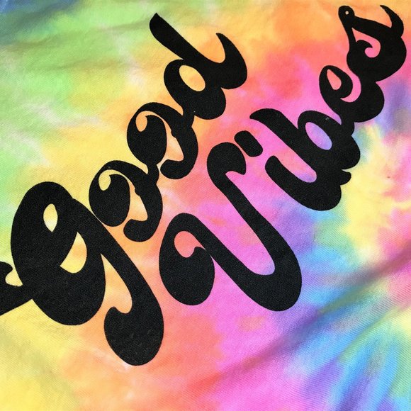 GOOD VIBES Tie Dye Tee - Size Small - Picture 2 of 2